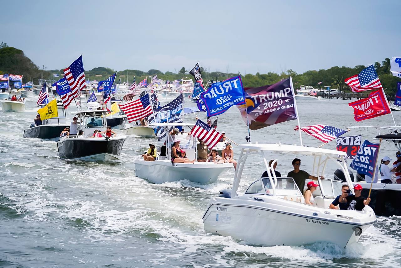 Trump Supporters Gather For Memorial Day Boat Parade in Florida