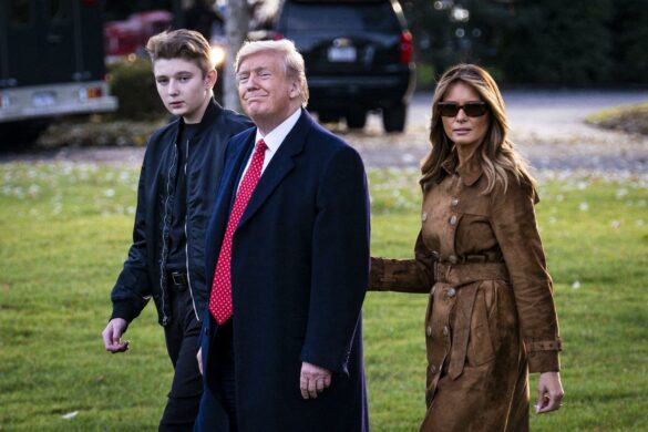 Barron Trump attends first-ever Trump rally