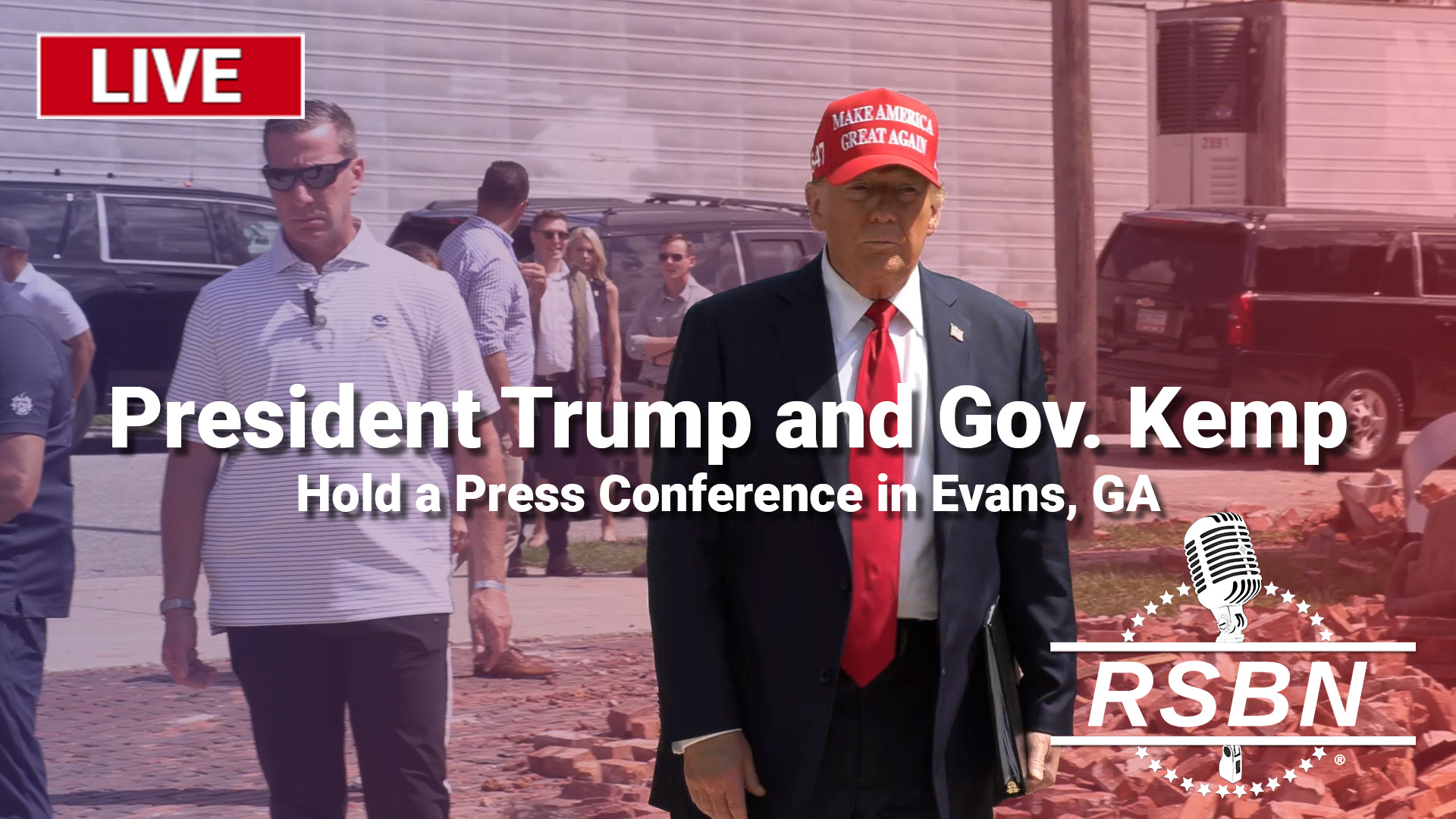 LIVE President Trump and Gov. Kemp Hold a Press Conference in Evans